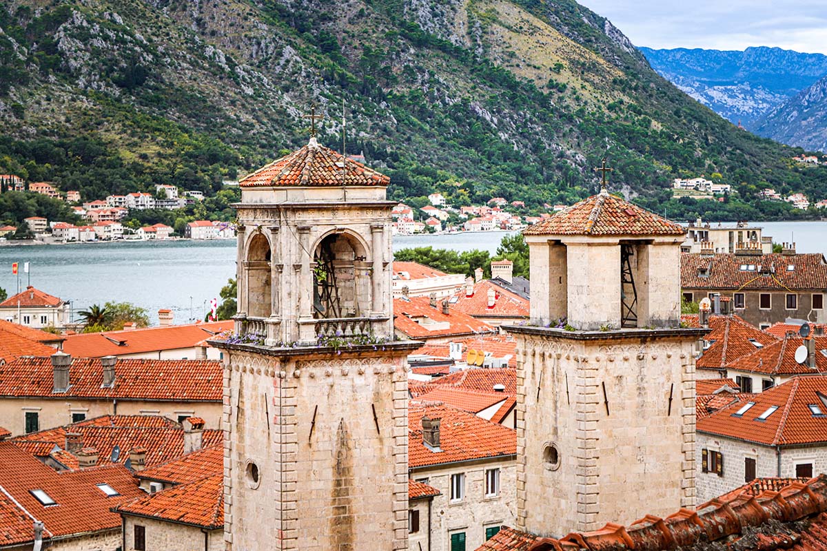 An iconic cathedral in the heart of Kotor’s Old Town, known for its twin bell towers and historic charm.