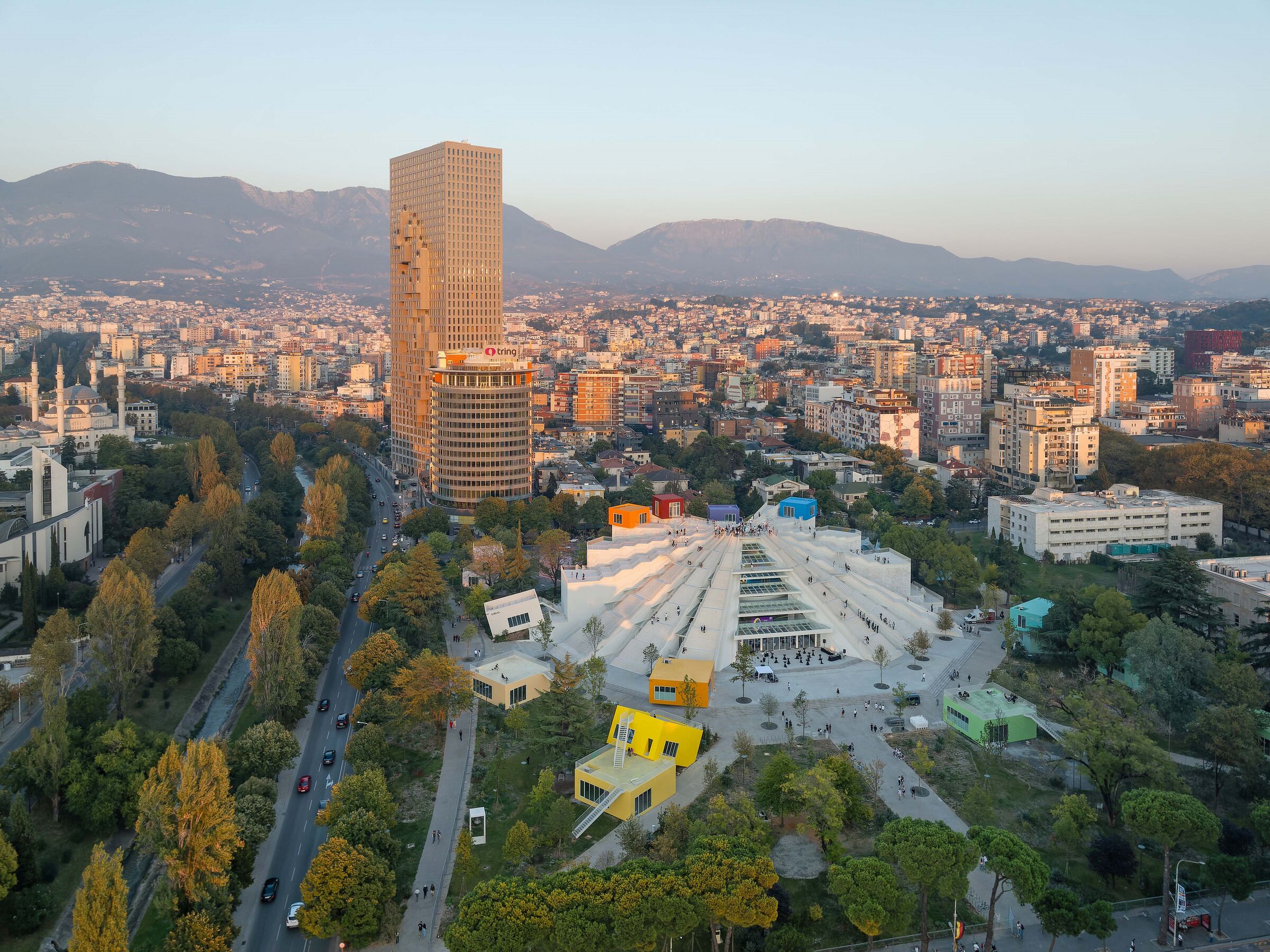The Pyramid of Tirana, a well-known city landmark