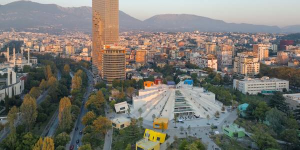 The Pyramid of Tirana, a well-known city landmark