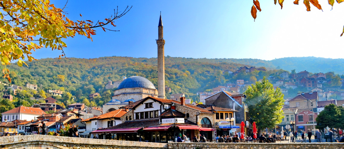 Old Stone Bridge and Mosque in Prizren