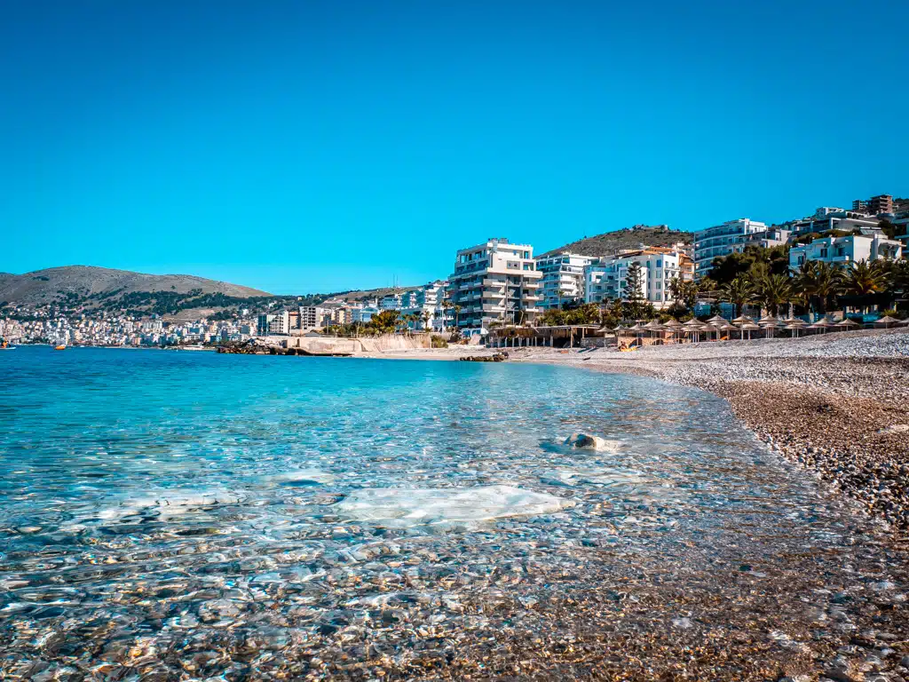  Clear blue waters along the Saranda coastline.