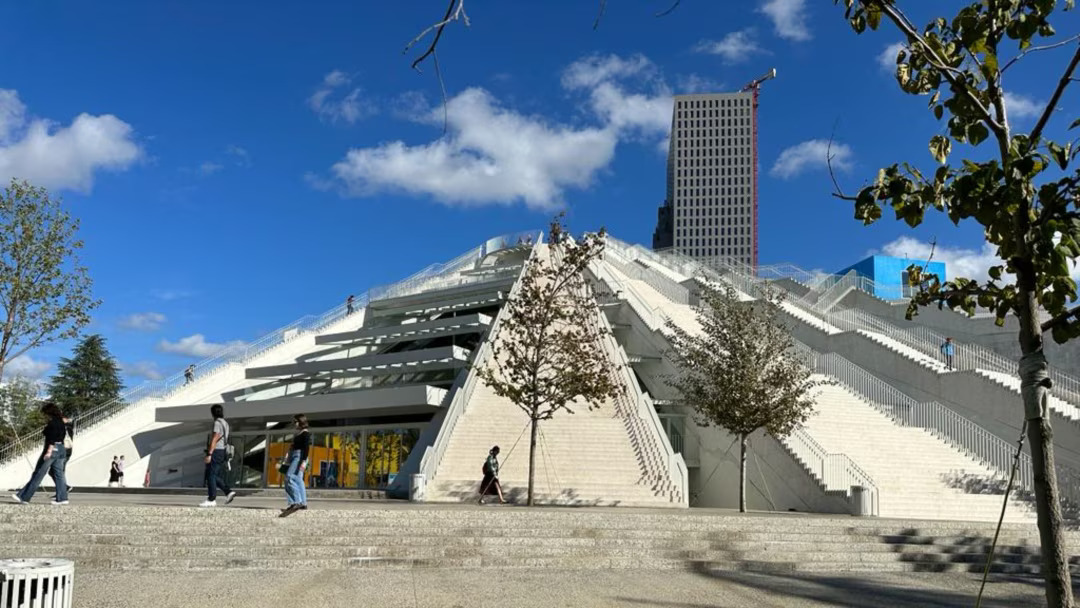 The Pyramid of Tirana, a modern landmark transformed into a cultural and recreational center