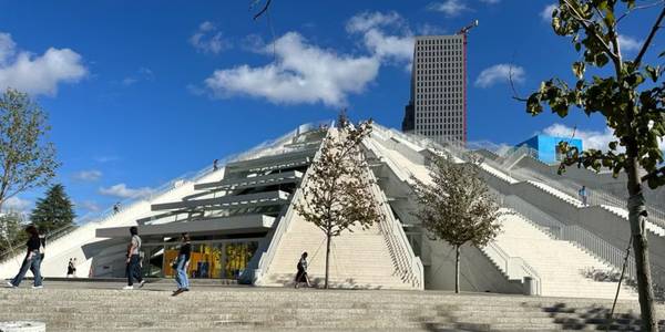 The Pyramid of Tirana, a modern landmark transformed into a cultural and recreational center