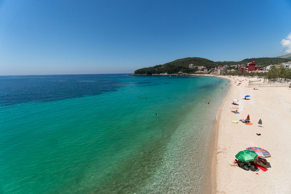 Beautiful beach in Himara with turquoise waters and a peaceful vibe.