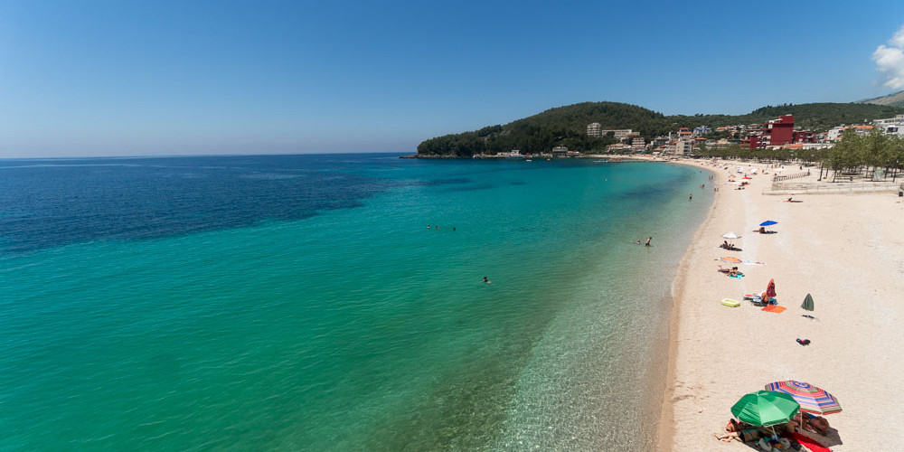 Beautiful beach in Himara with turquoise waters and a peaceful vibe.
