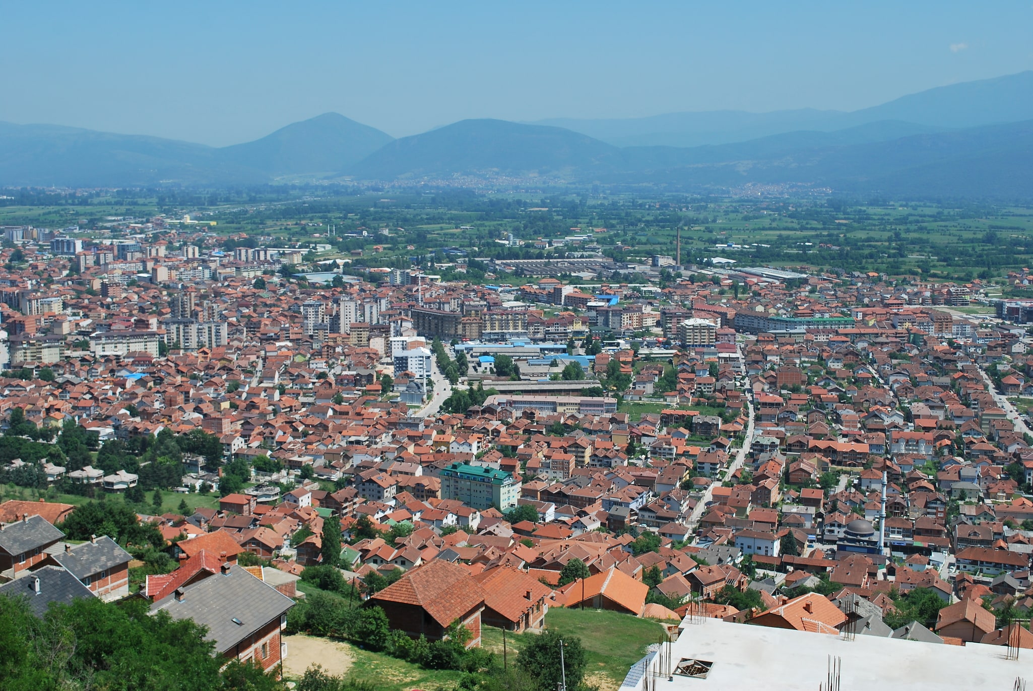 A panoramic view of Tetovo