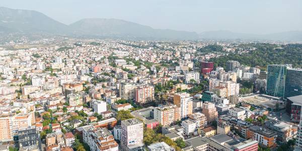 A breathtaking panoramic view of Tirana, Albania