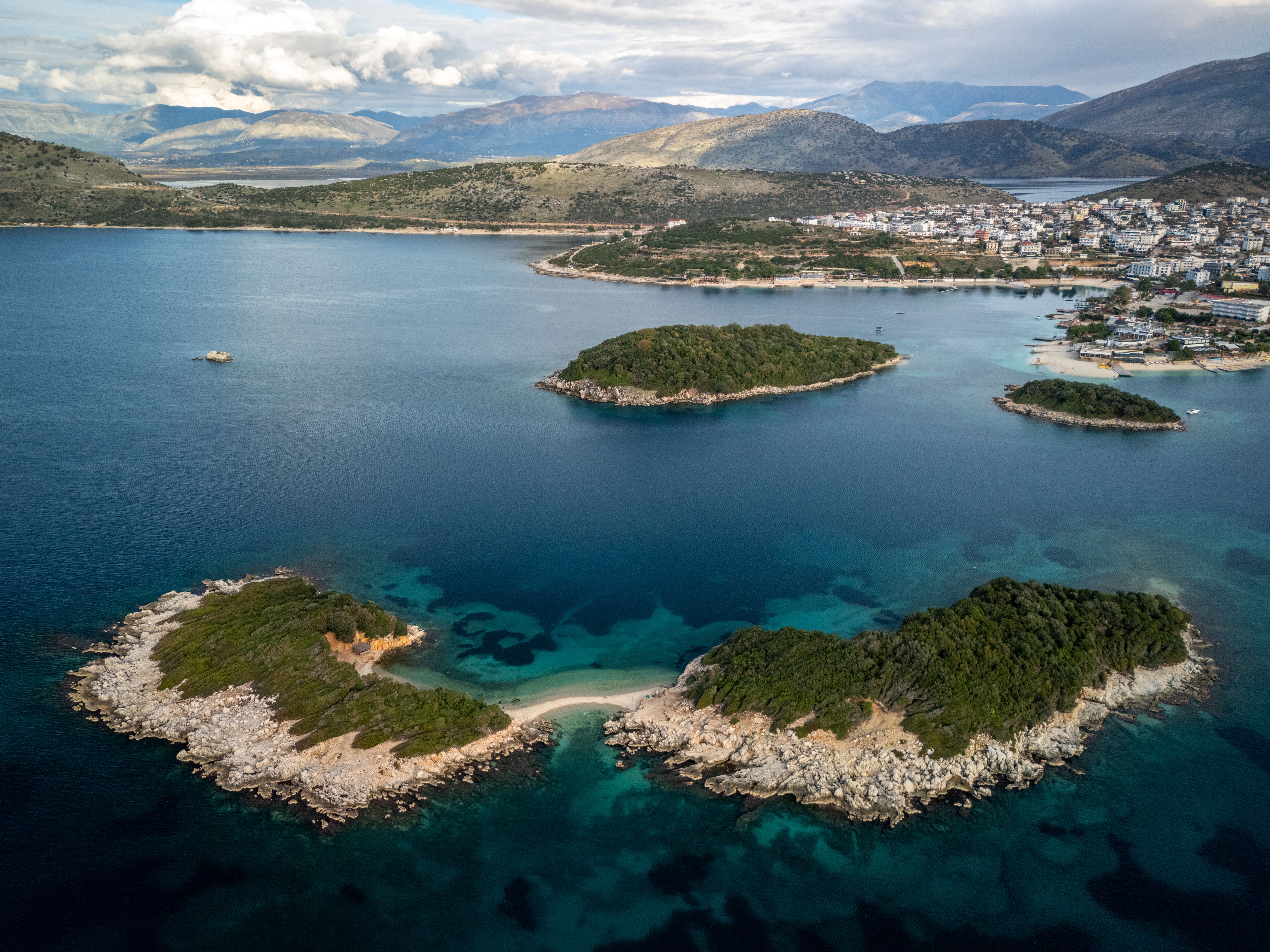 The Ksamil Islands, a magical destination with crystal-clear waters and white sandy beaches.