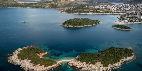The Ksamil Islands, a magical destination with crystal-clear waters and white sandy beaches.