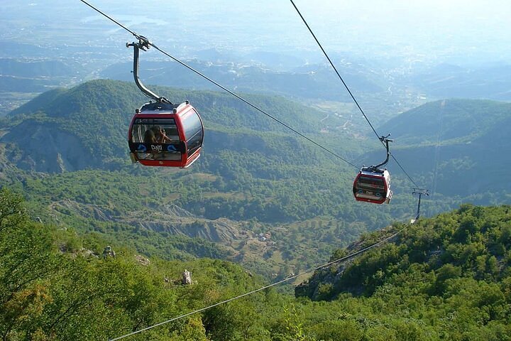 The Dajti Cable Car in Tirana offers stunning views of the mountain and the city.